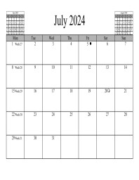 2024 Printable Calendar