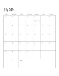 2024 Printable Calendar